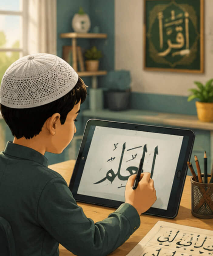 online Islamic studies for kids Arabic calligraphy